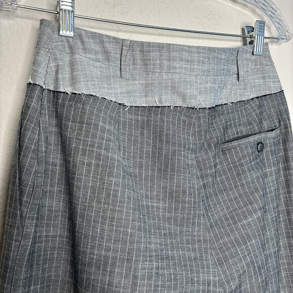 Topshop Deconstructed Pin Stripe Two Toned Gray Suit Blazer (2) Pant (4) - Picture 15 of 16